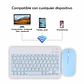 Kit Teclado Bluetooth Recargable + Mouse Bluetooth - Miniatura 8