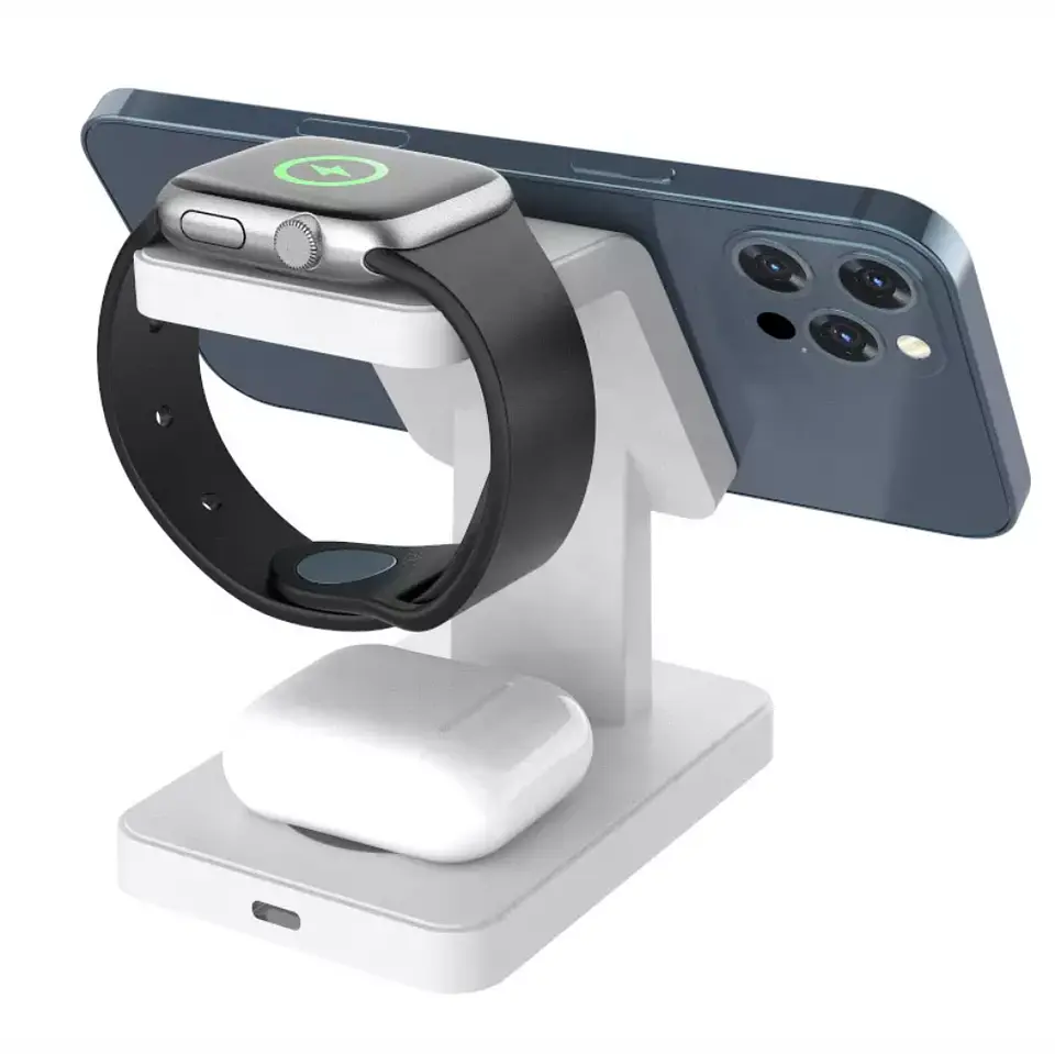 Estación Carga Rápida Para 3 En 1 iPhone, Apple Watch, AirPods con Magsafe 10