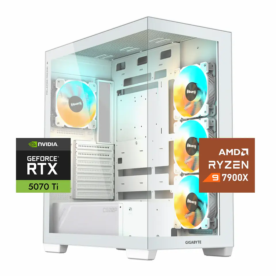 Pc Giga Ice: Ryzen 9 7900X, 16/32gb DDR5 RAM, 5070TI 16G 1