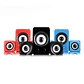 Parlante Subwoofer 2.1 Dblue - DBS131 (Entrada Auxiliar + USB) - colores - Miniatura 1