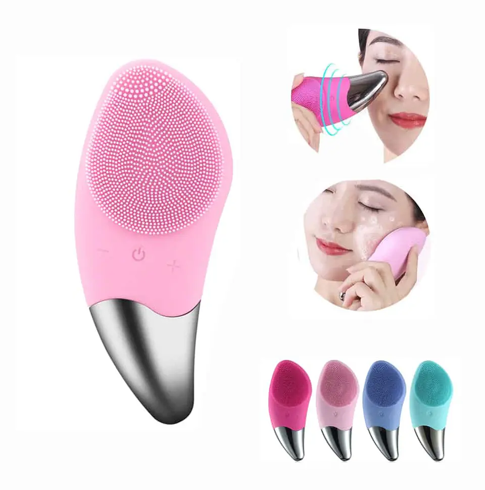 Cepillo Limpiador Facial Sónico de Silicona Recargable Exfoliación 1
