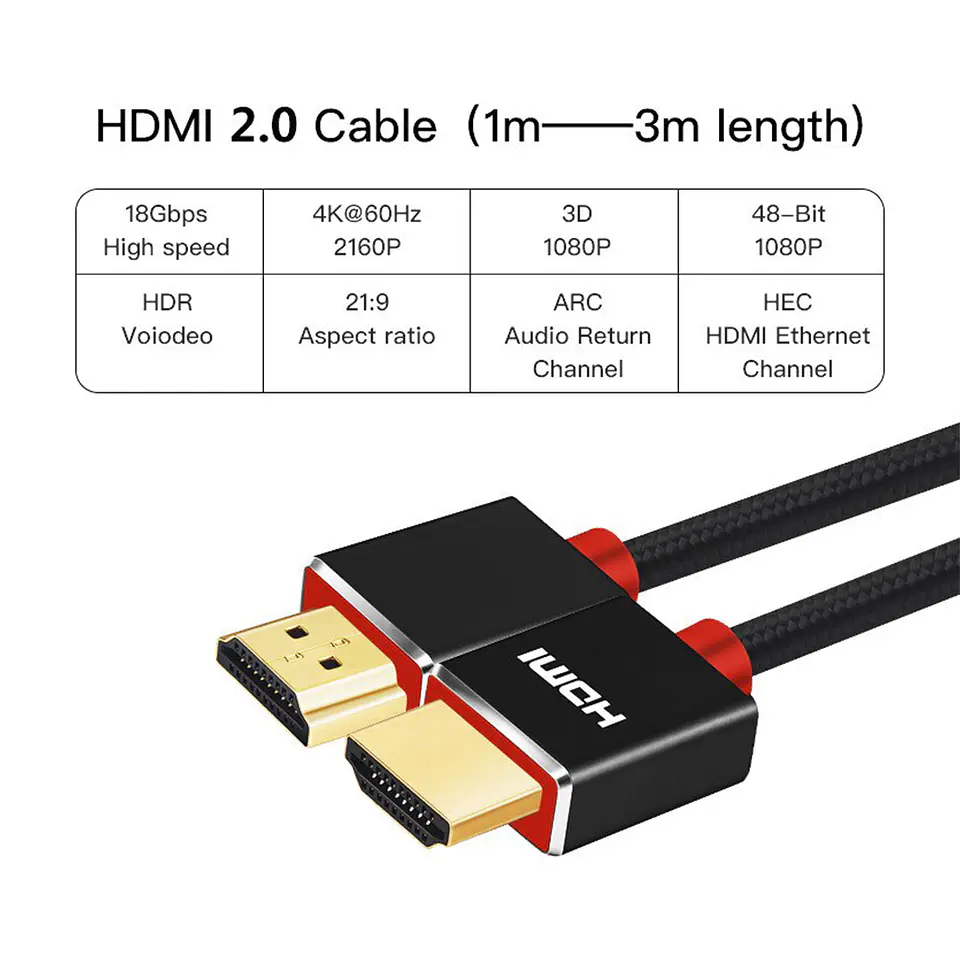 Cable HDMI - HDMI blindado 4K - 3M 3
