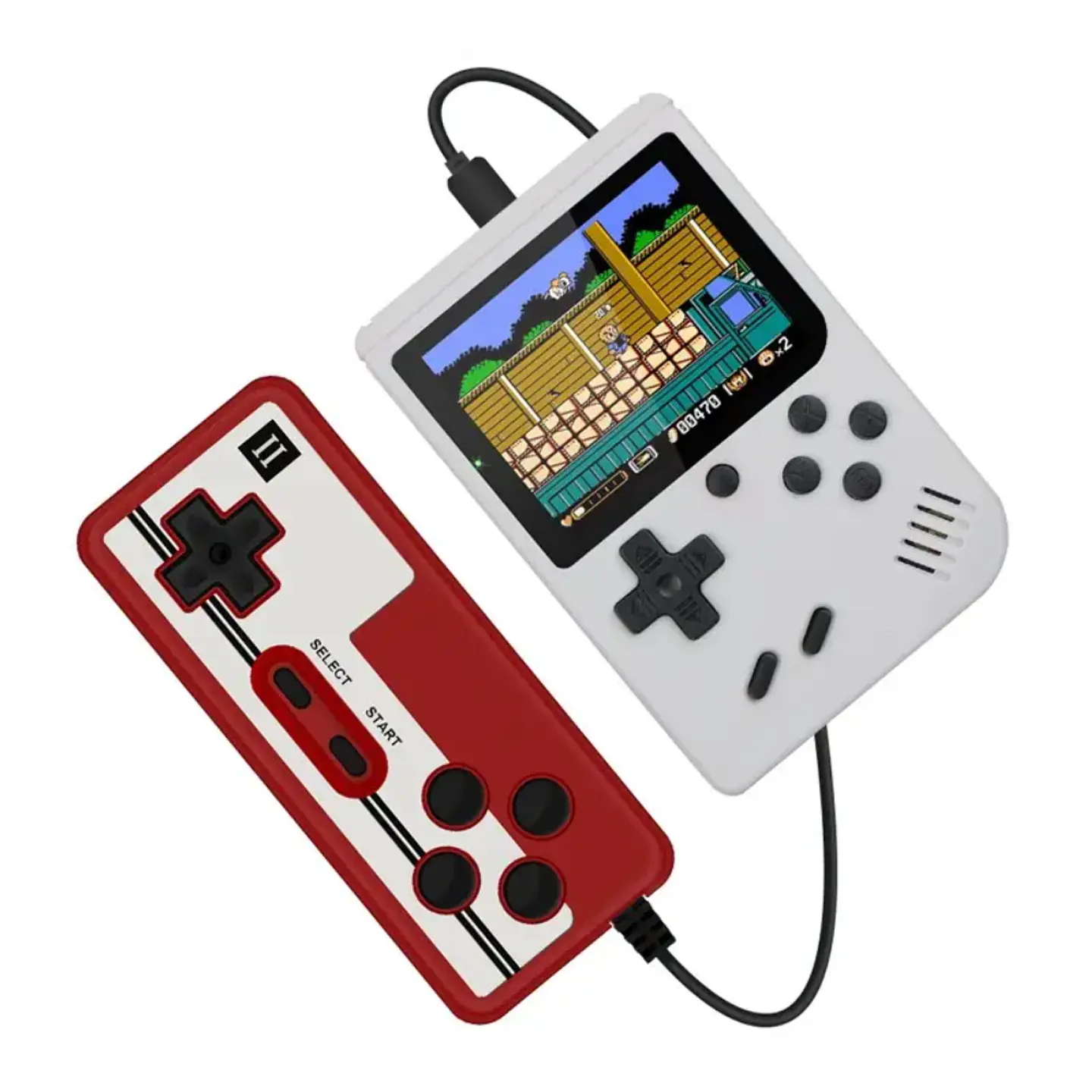Mini Consola Portatil con 600 Juegos Retro, mando extra y conexión a TV 6