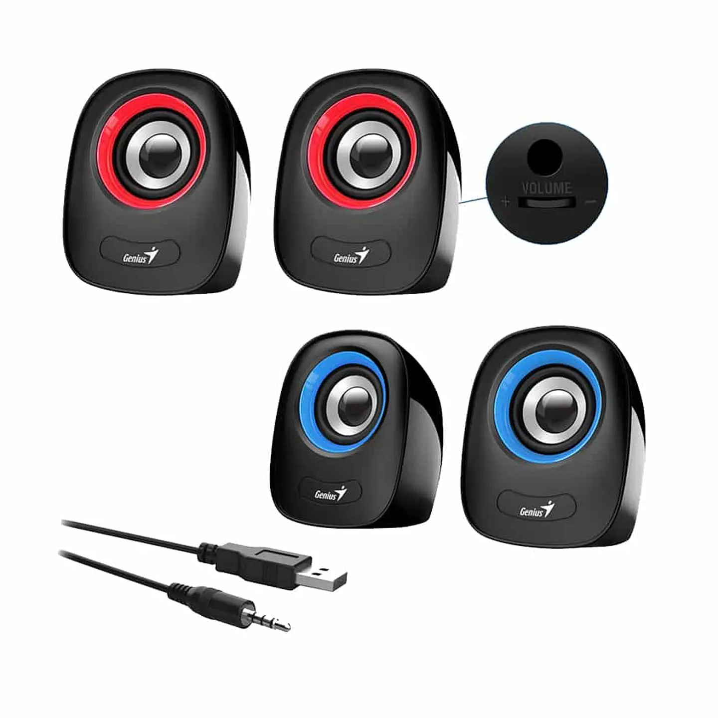Parlantes Multimedia Genius SP-Q160 (2.0, 6W, 3.5mm + USB) 1