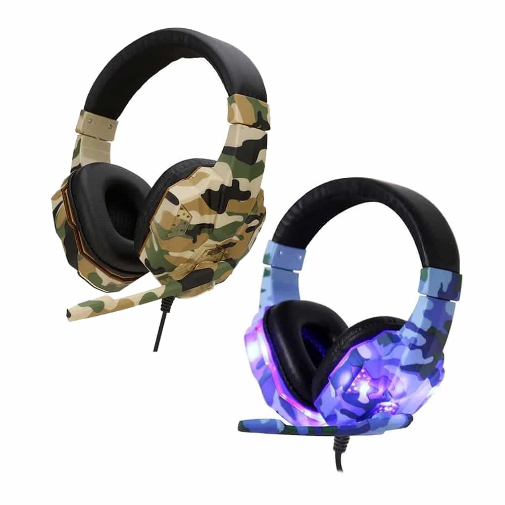 Audífonos Gamer Pc Soyto Sy830 Camuflados Luz Led