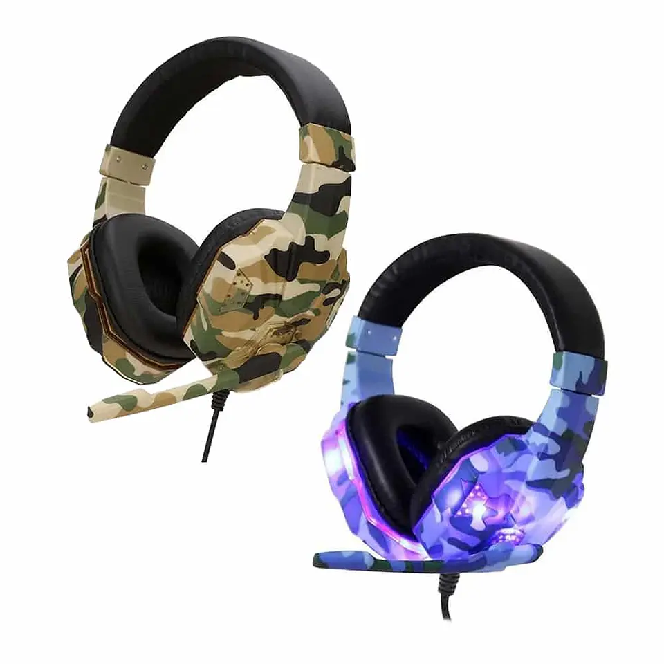 Audifono Gamer Soyto SY830 Camuflado con Luz LED 1