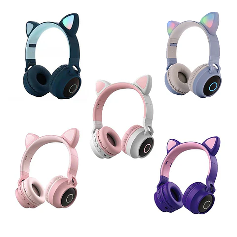 Audífonos inalámbricos Cat Ear - BT028, RGB, micrófono