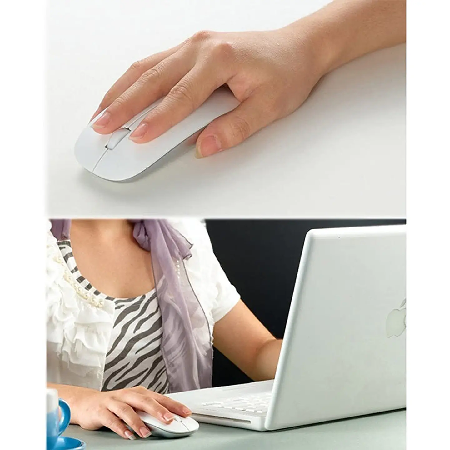 Mouse Inalámbrico Óptico Ergonómico 4D 2.4 GHZ 1000 DPI - USB  4