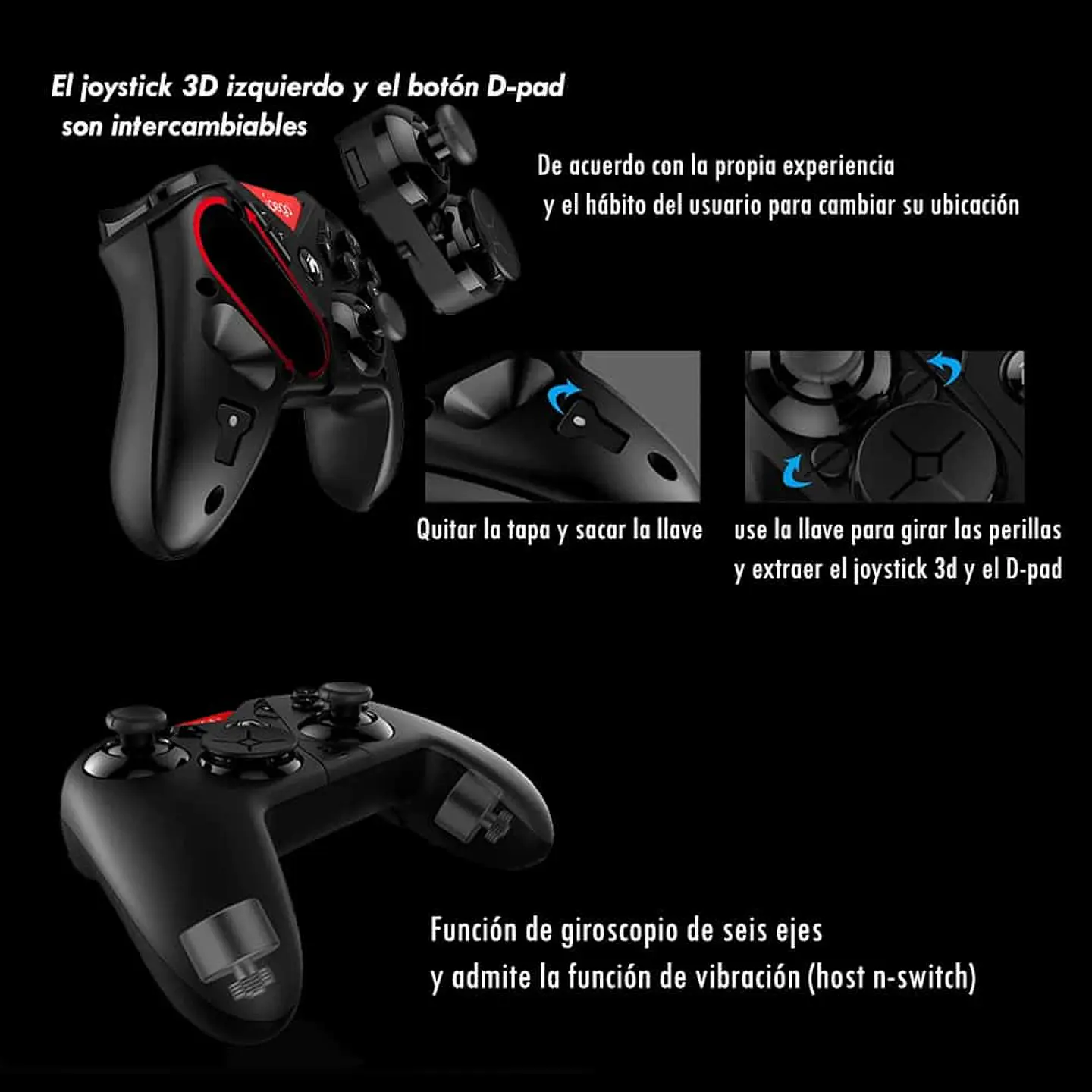 Joystick Control Inalámbrico Ipega  PG-SW001 para N-Switch, Android, PC 6