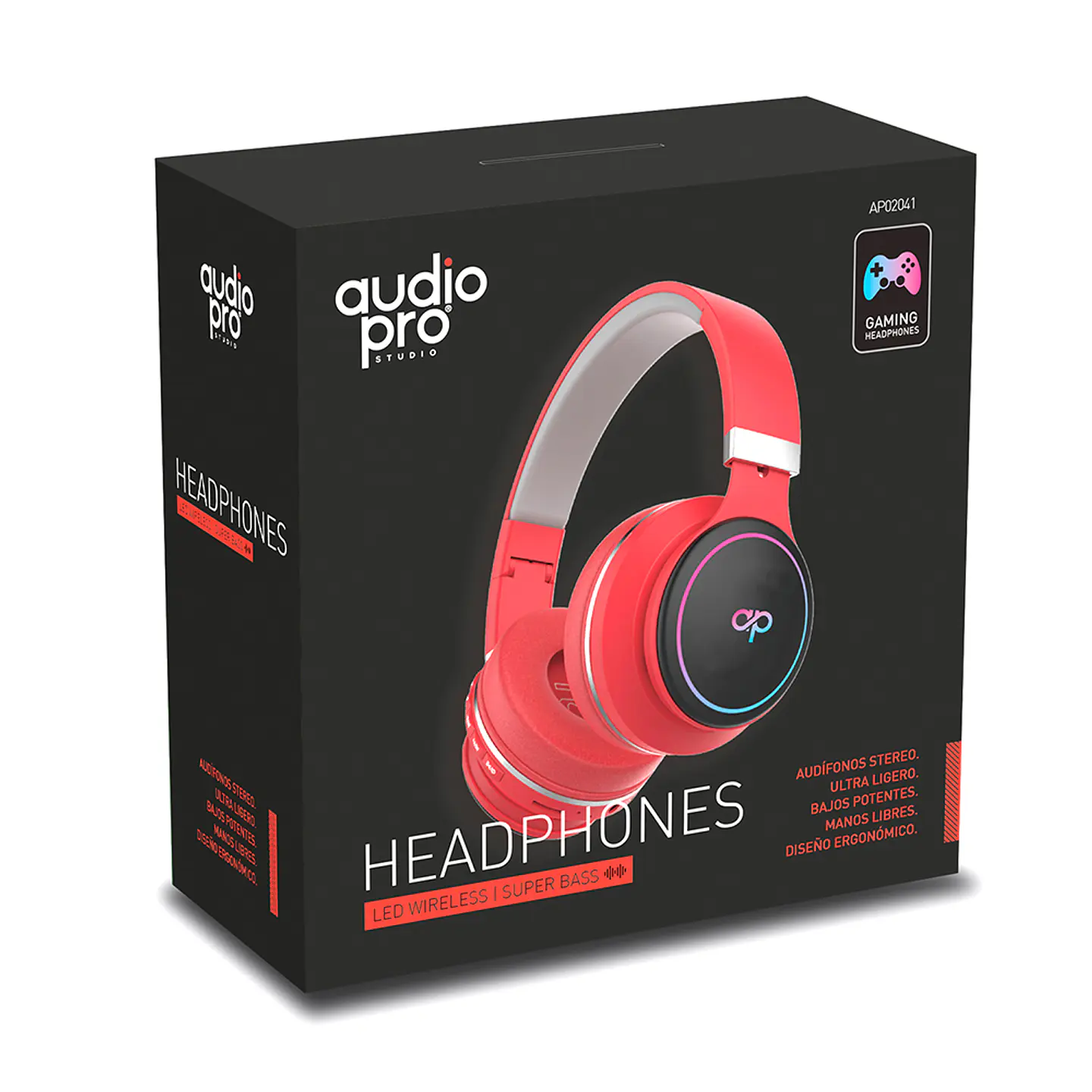 Audifonos Gamer Inalambricos AudioPro AP02048 (BT, Led, Recargable) 3