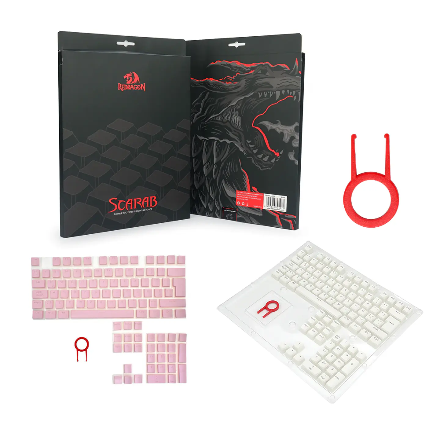 Set Keycaps Redragon Scarab Teclas de Cristal - 130W SP 1
