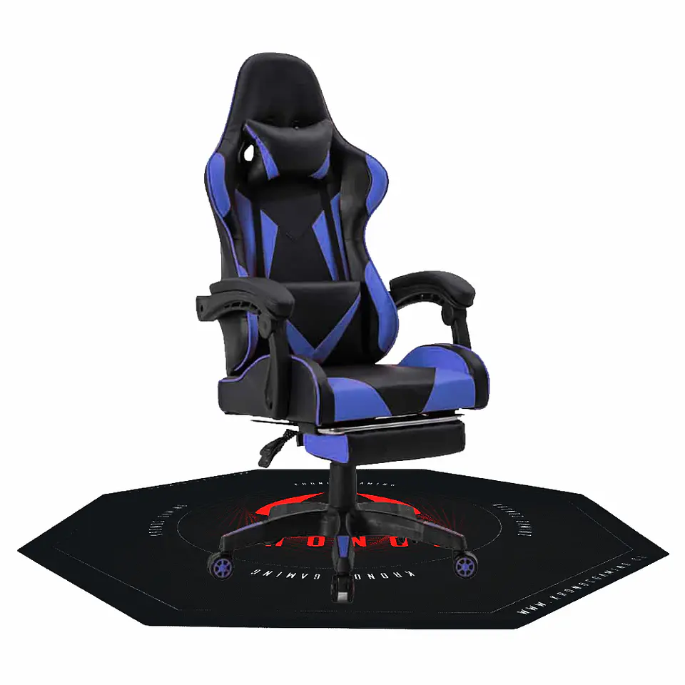 Silla de escritorio ergonómica Griffin Gamer con reposa pies y alfombra 2