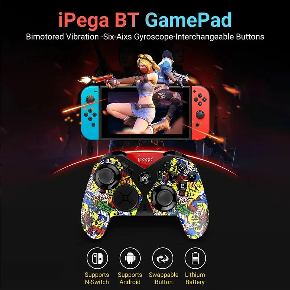 Joystick Control Inalámbrico Ipega  PG-SW001 para N-Switch, Android, PC 9