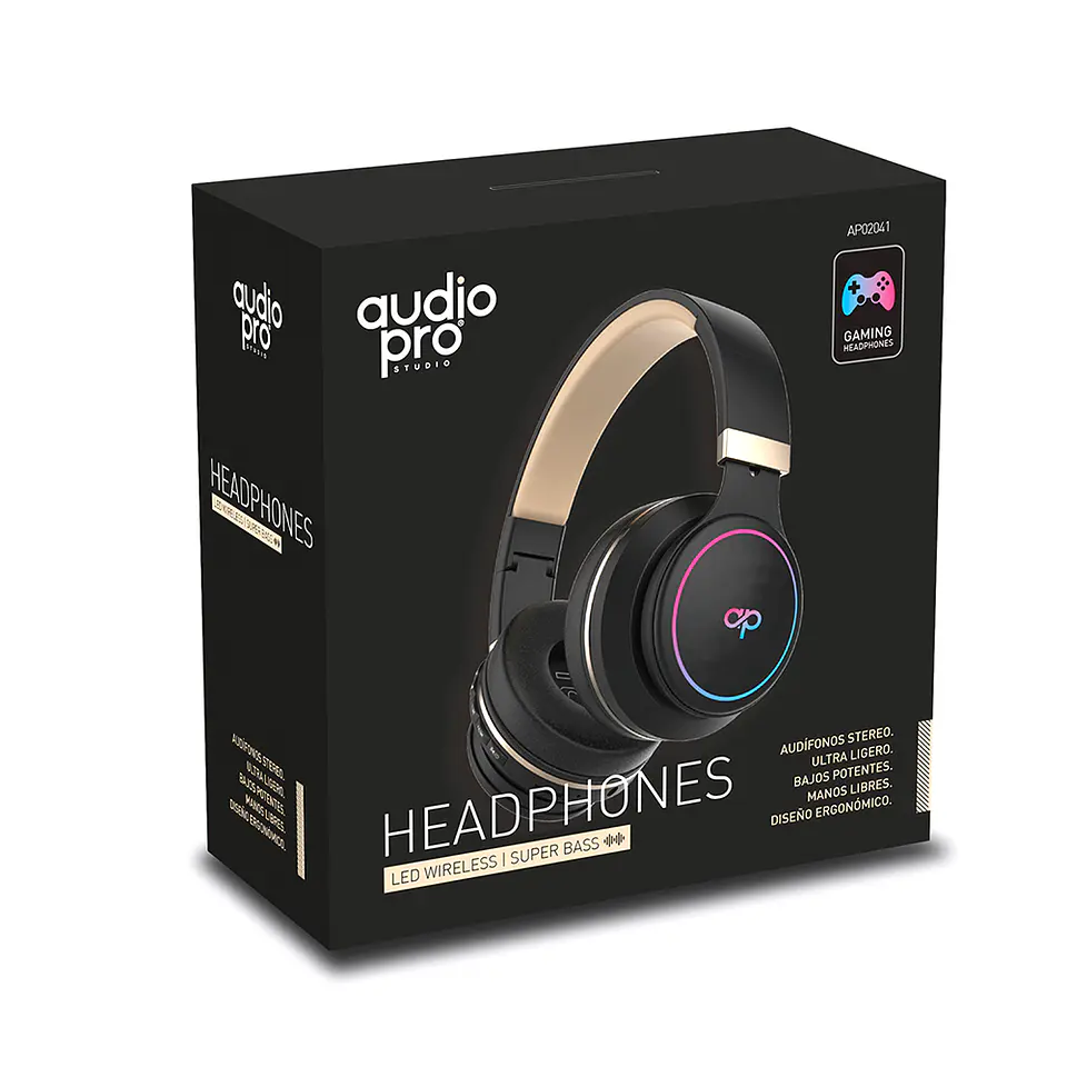 Audifonos Gamer Inalambricos AudioPro AP02048 (BT, Led, Recargable) 5