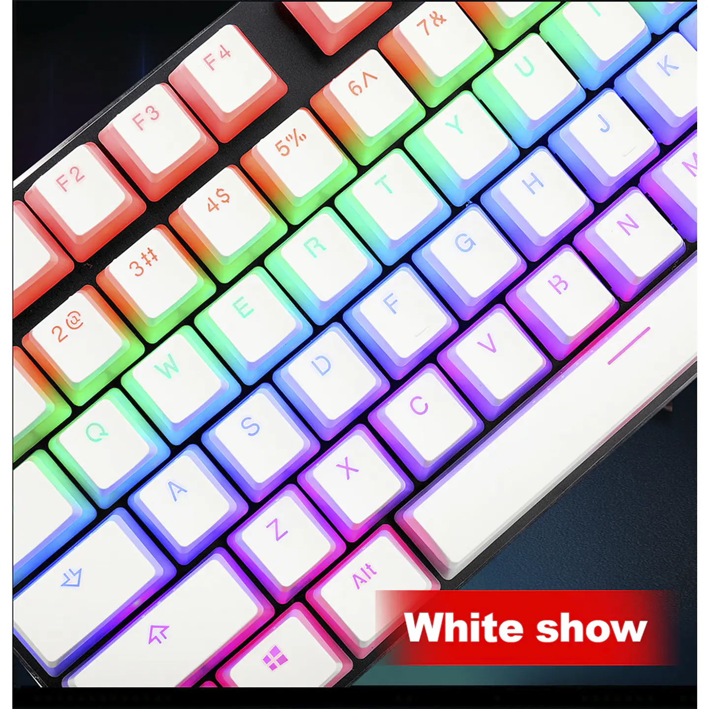 Set Keycaps Redragon Scarab Teclas de Cristal - 130W SP 3