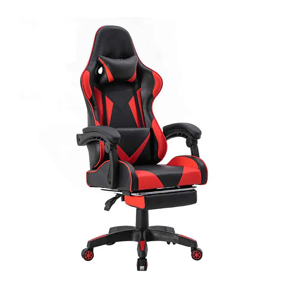 Silla de escritorio ergonómica Griffin Gamer con reposa pies y alfombra 9