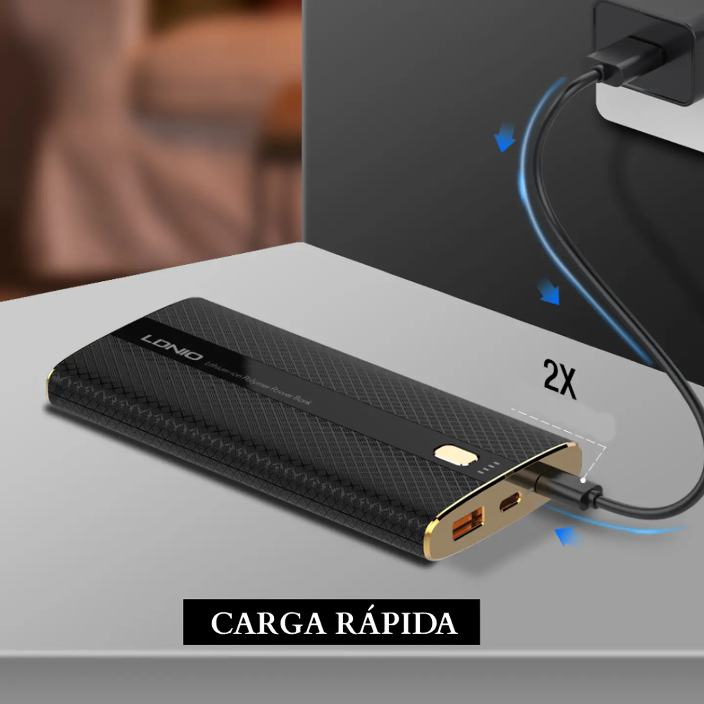 Cargador Portátil LDNIO PQ1010 (10.000mAh + QC3.0 carga rápida) 9