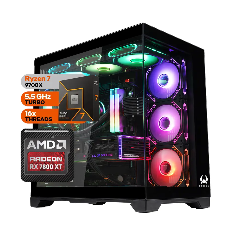 Pc Gamer Lancelot 7: Ryzen 7 9700X, 64GB Ram, m.2 Gen4, RX 7800 XT 1