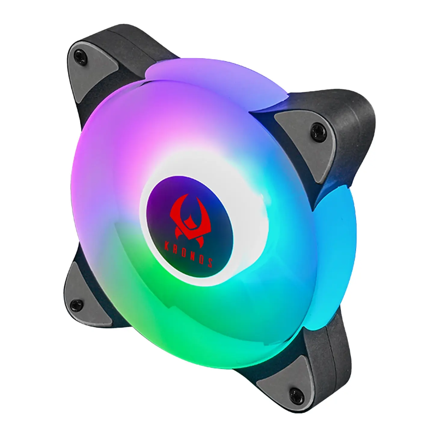 Set kit ventilador de Gabinete Kronos Blazer Black, ARGB, 120mm, con controlador 2