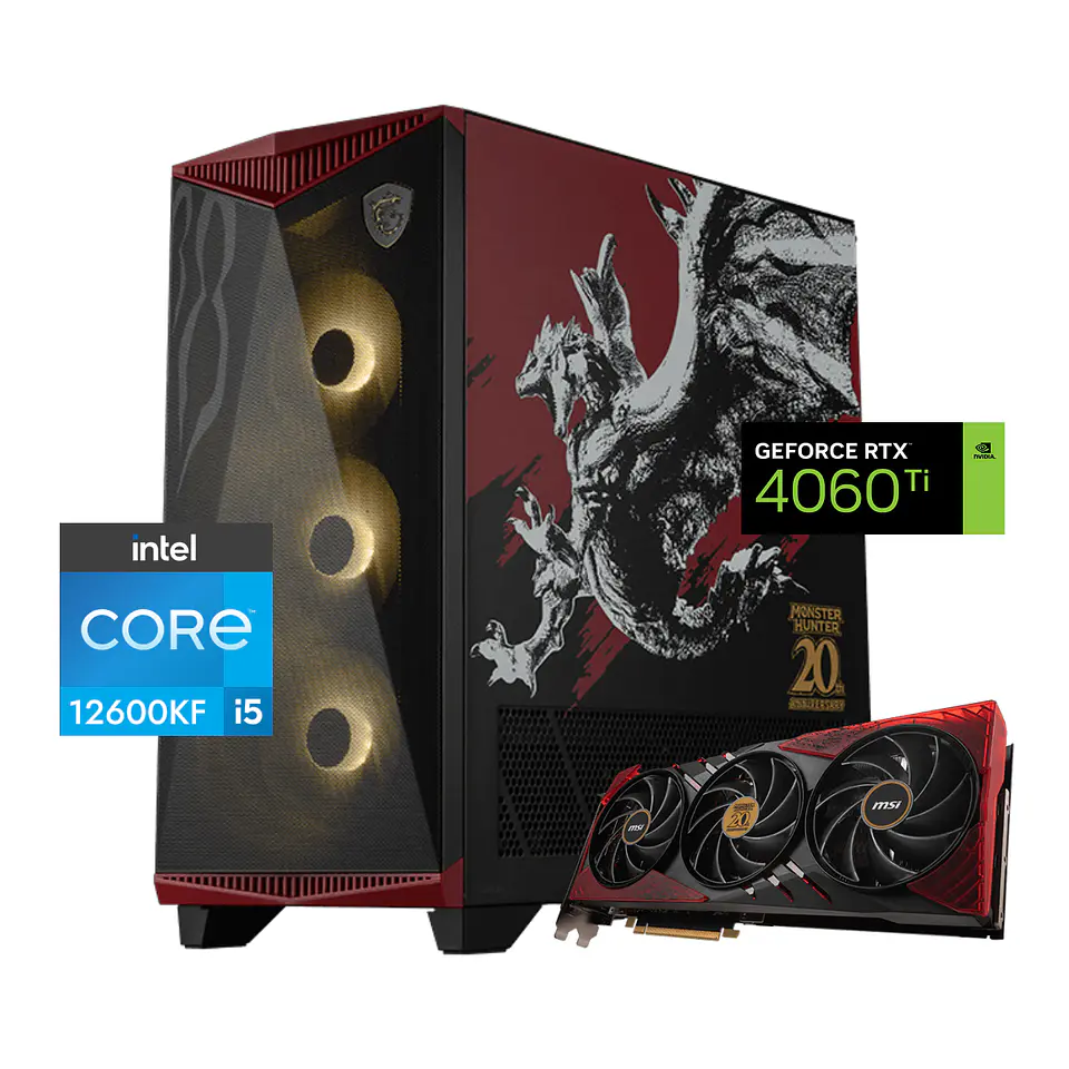 Pc Gamer Monster Hunter I5 Core: Intel Core I5 12600KF, 32GB DDR5, RTX 4060 Ti 1