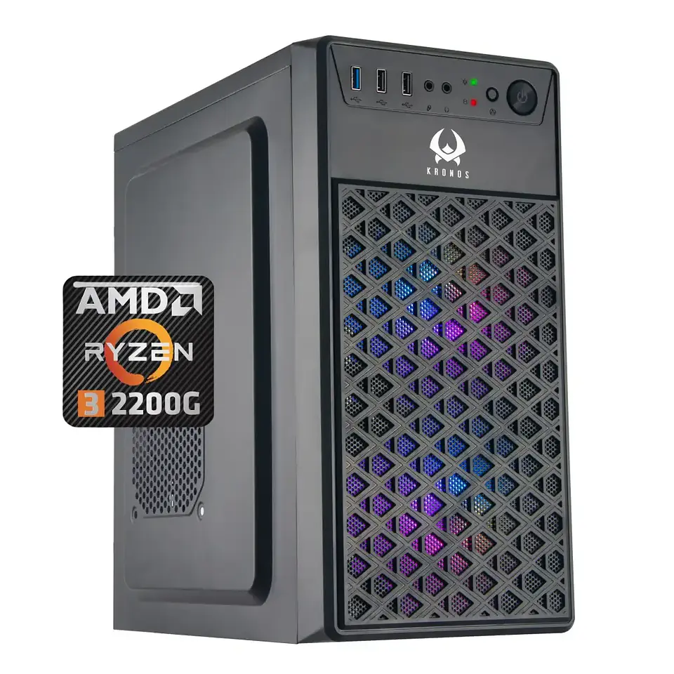 PC Gamer Spartan Pro: Ryzen 3 3200G Vega 8, SSD Sata, RAM 16GB, WiFi 1