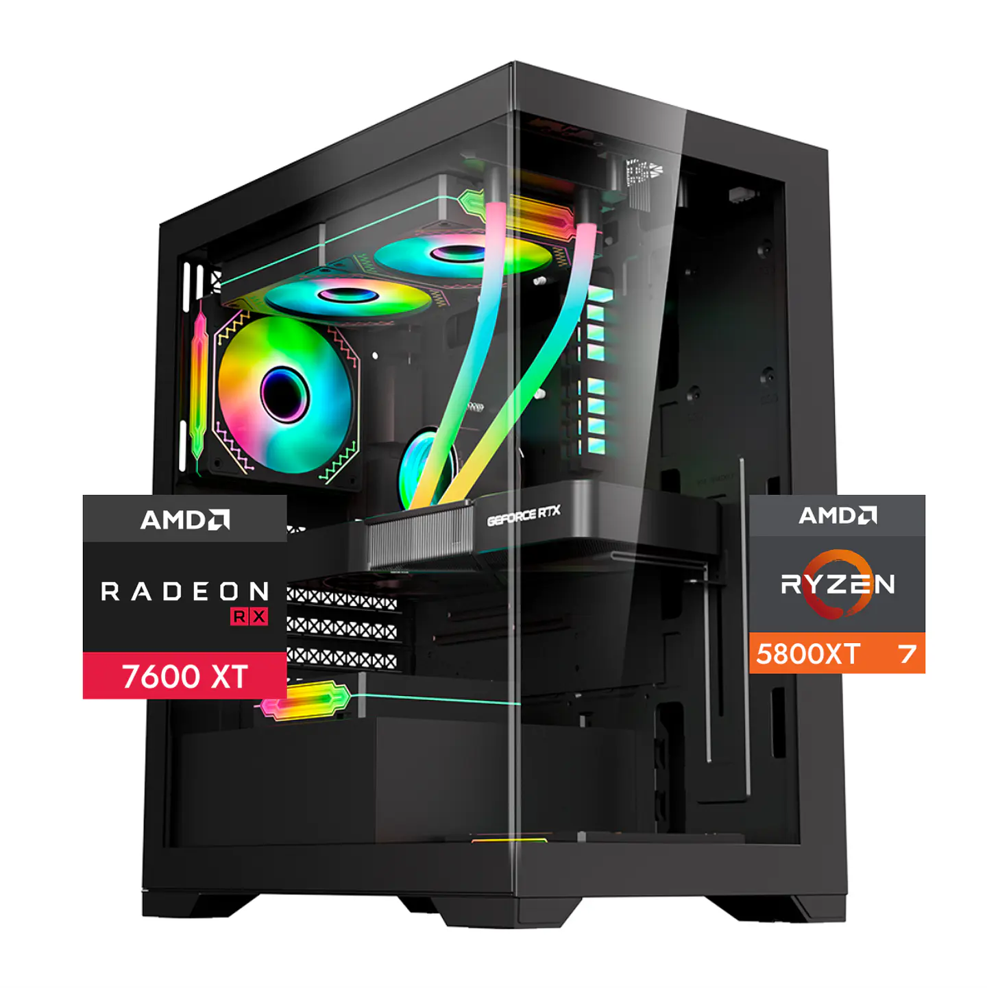 Pc Gamer Fénix Pro: Ryzen 7 5800XT, 32GB Ram, m.2, RX 7600 XT 1