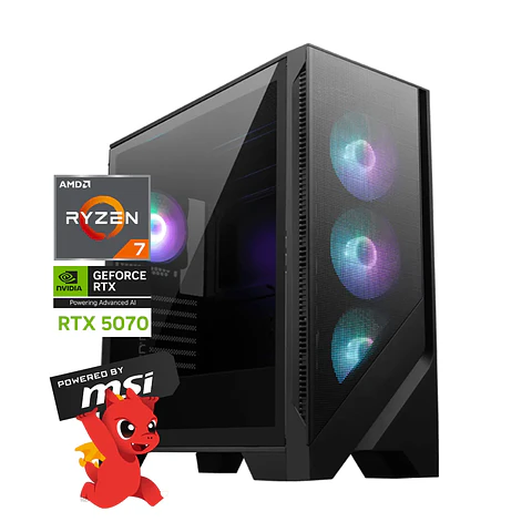 Pc Gamer MSI Inspire Ultra: Ryzen 7 8700F, M.2 Gen 4, 32GB DDR5 Ram, RTX 5070 12GB