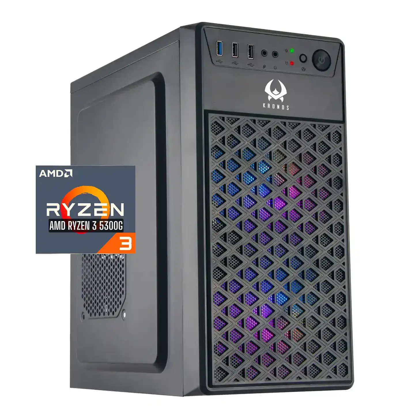 PC Gamer Spartan Plus: Ryzen 3 5300G Vega 6, SSD Sata, RAM 16GB, WiFi 1