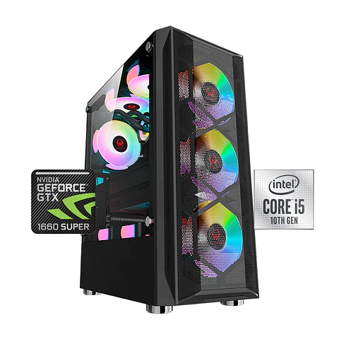 Pc Gamer Sonic i5-1660: Intel Core i5-10400F, GTX 1660 super, SSD M.2, RAM 16 GB, Wifi