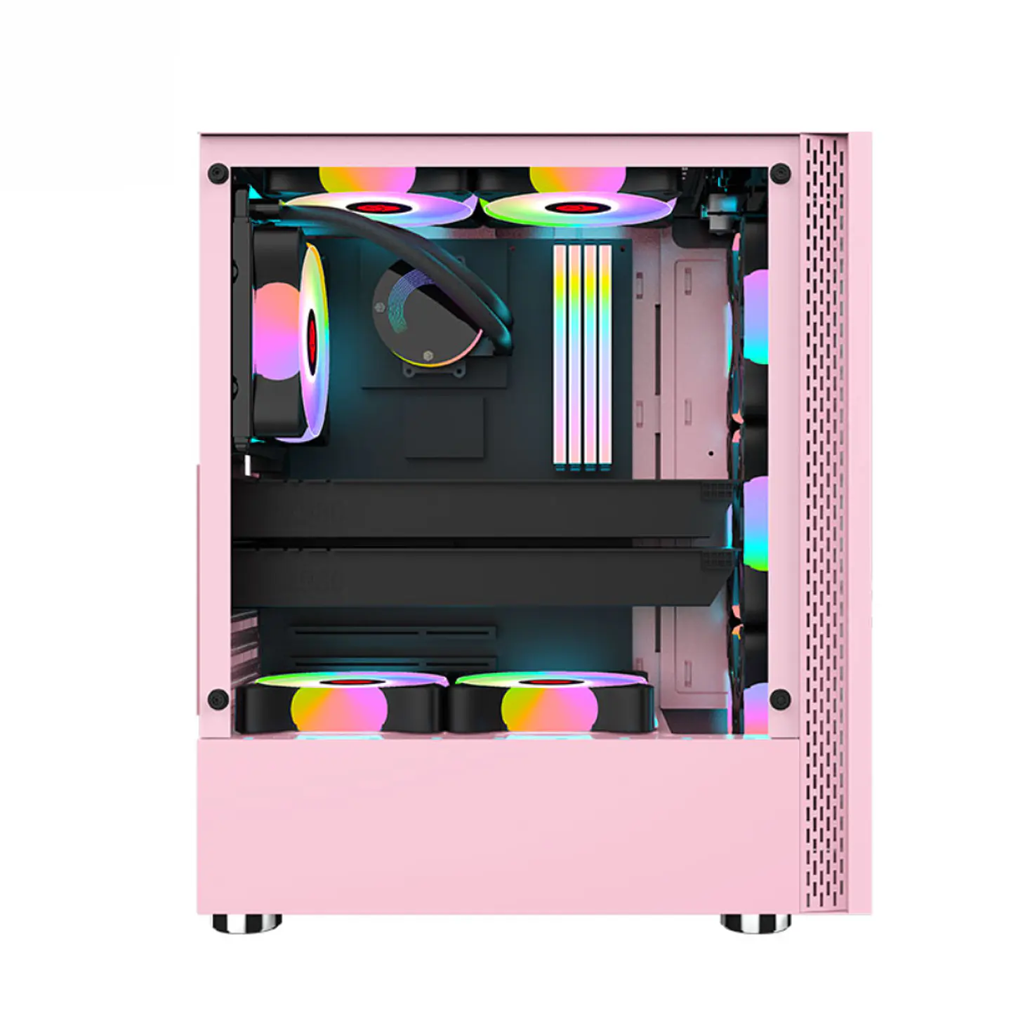 Gabinete Gamer Rose Pink (ATX, Vidrio Templado, USB 3.0, RGB) 5