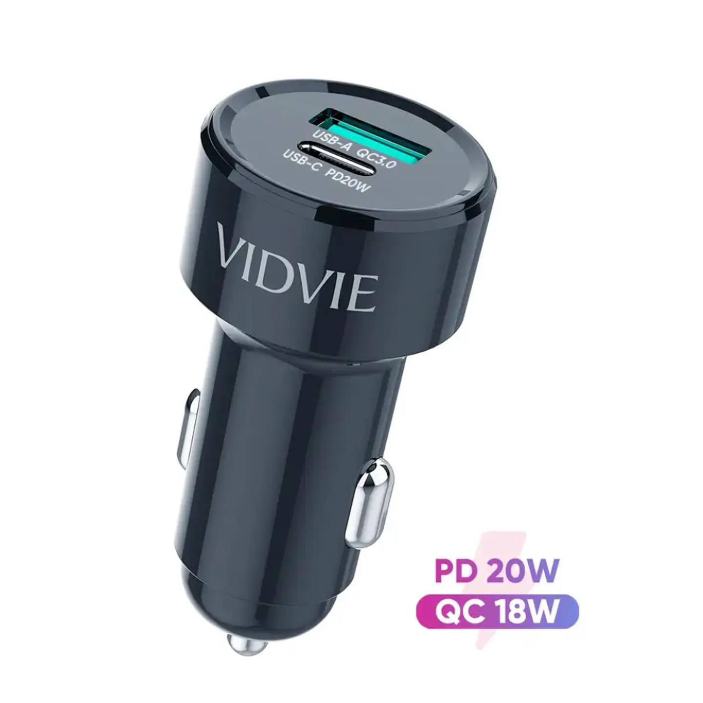 Cargador carga rápida para auto, entrada Usb Y Tipo C, Qualcomm 3.0, 20W 1