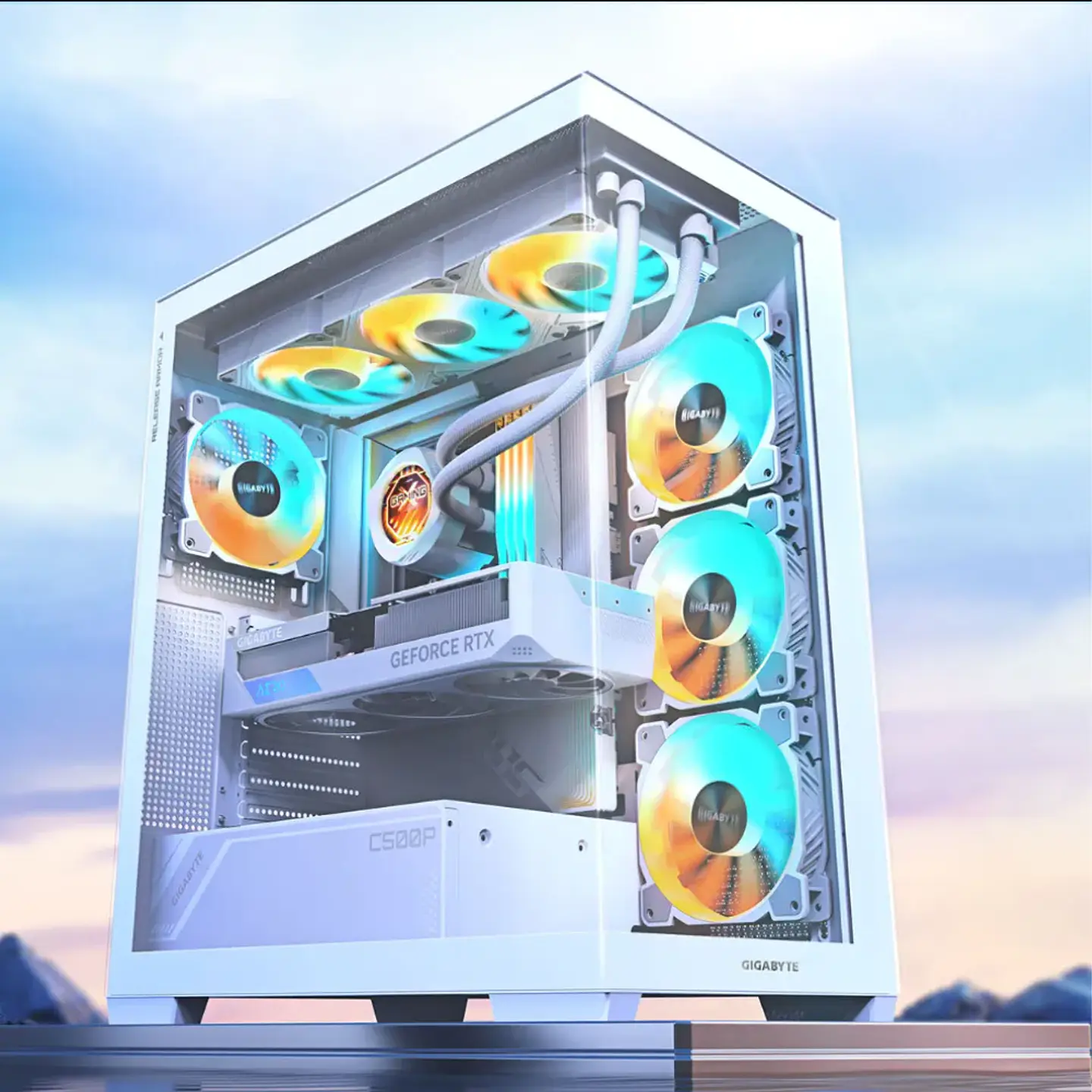 Pc Gamer Atlantis Aero: Intel i7-14700KF, 32GB DDR5, RTX 5070 12GB - Full White 2