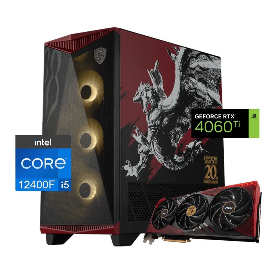 Pc Gamer Monster Hunter I5 Ultra: Intel Core I5 12400F, 16GB DDR5, RTX 4060 Ti 1