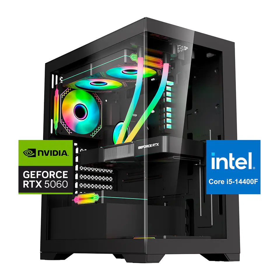 Pc Gamer Sonic Plus: Intel Core i5-14400F, 32gb, M.2, RTX 5060 8GB 1