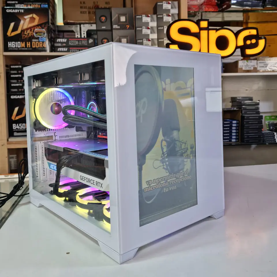 Pc Gamer Atlantis: Intel Core i7 o AMD Ryzen 7, 1TB, RAM 32gb, RTX 4090 24GB, gabinete con LCD 2
