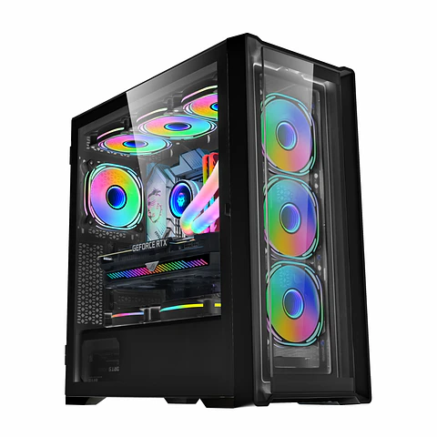 Gabinete Gamer Kronos Black Ice 360° - E-ATX, Vidrio Templado, USB 3.0