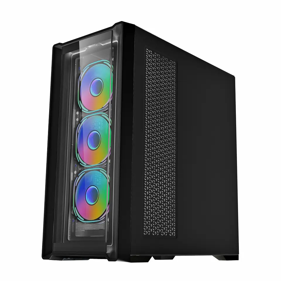 Gabinete Gamer Kronos Black Ice 360° - E-ATX, Vidrio Templado, USB 3.0 2
