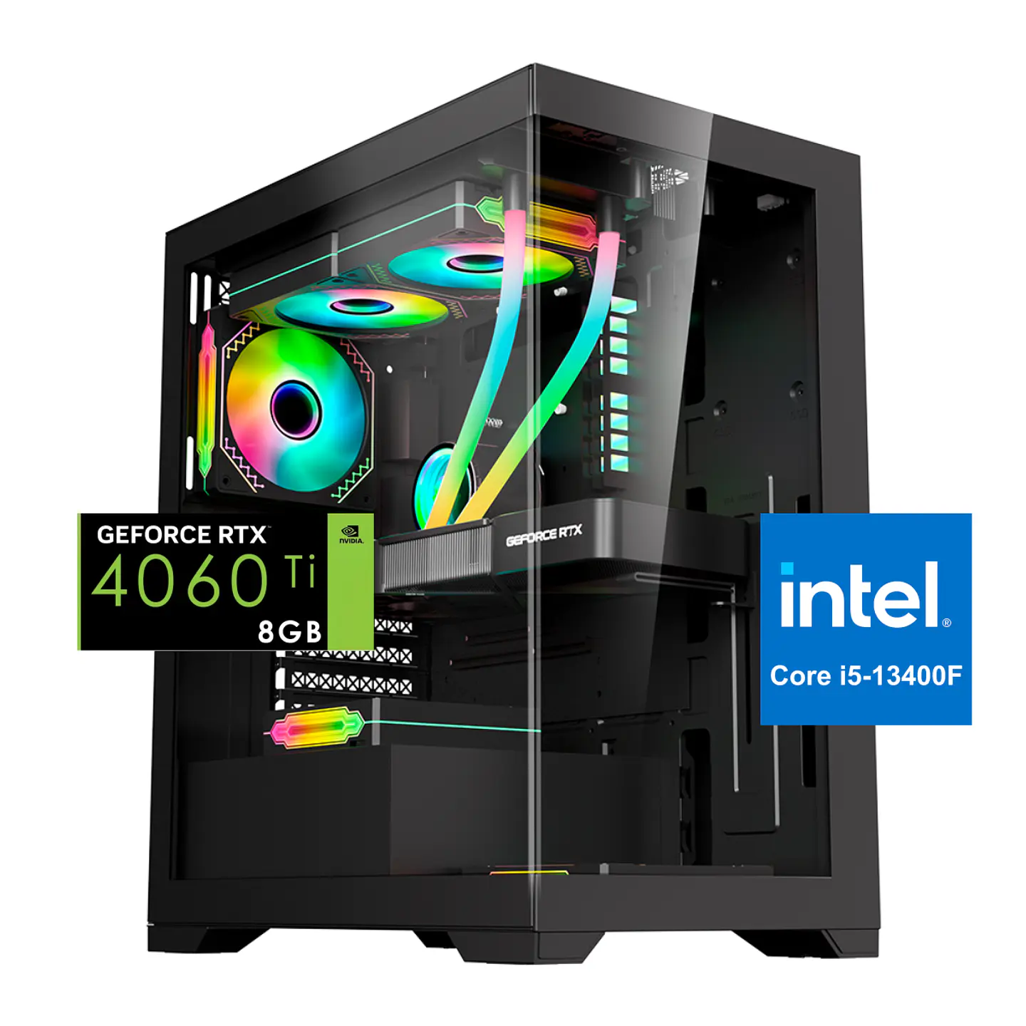 Pc Gamer Draco: Intel Core i5-13400F, SSD M.2 1TB, RAM 16GB, RTX 4060 ti, Wifi 1
