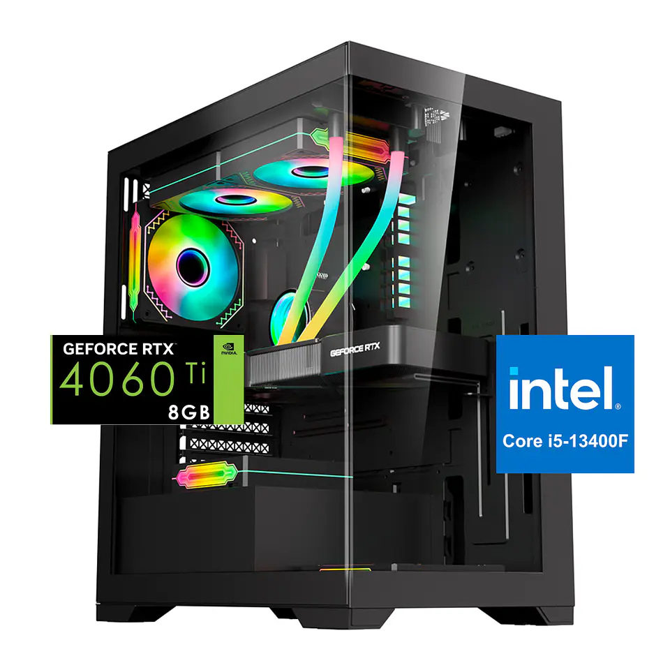 Pc Gamer Draco: Intel Core i5-13400F, SSD M.2 1TB, RAM 16GB, RTX 4060 ti, Wifi 1