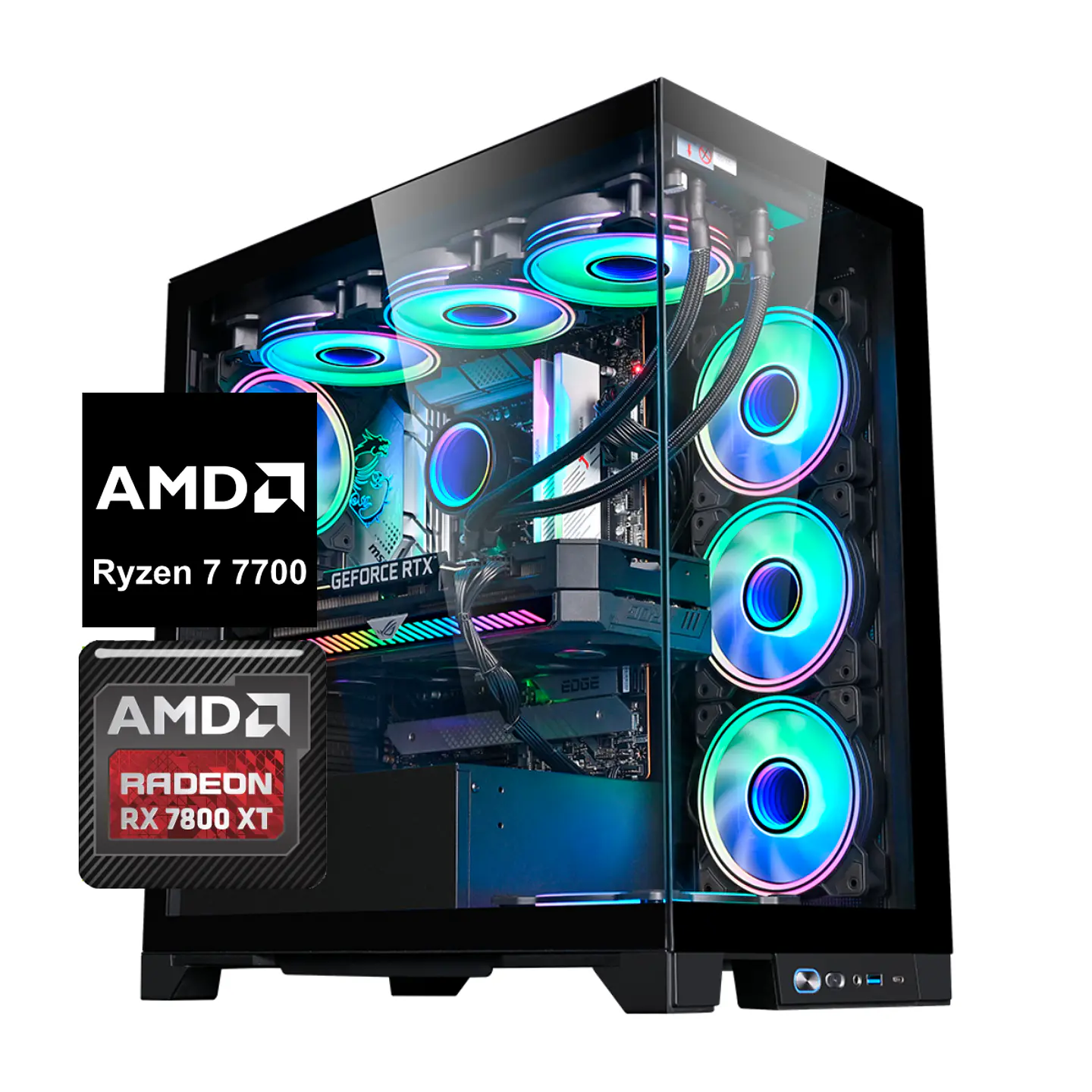 Pc Gamer Draco: Ryzen 7 7700, SSD M.2 1TB, RAM 32GB, RX 7800 XT, Wifi 1