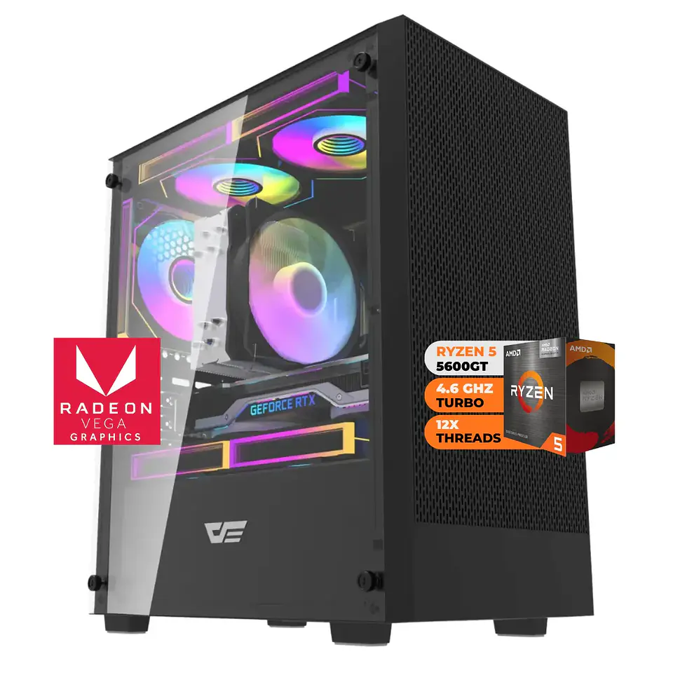 PC Gamer Dreamfyre 5: Ryzen 5600GT, SSD M.2, RAM 16/32GB (3200MHz, D-Channel) 1