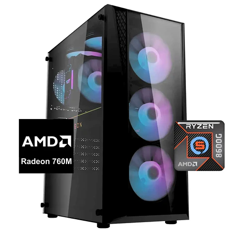 PC Gamer Titan 6: Ryzen 5 8600G, SSD M.2, Radeon 760M, 16GB/32GB RAM DDR5