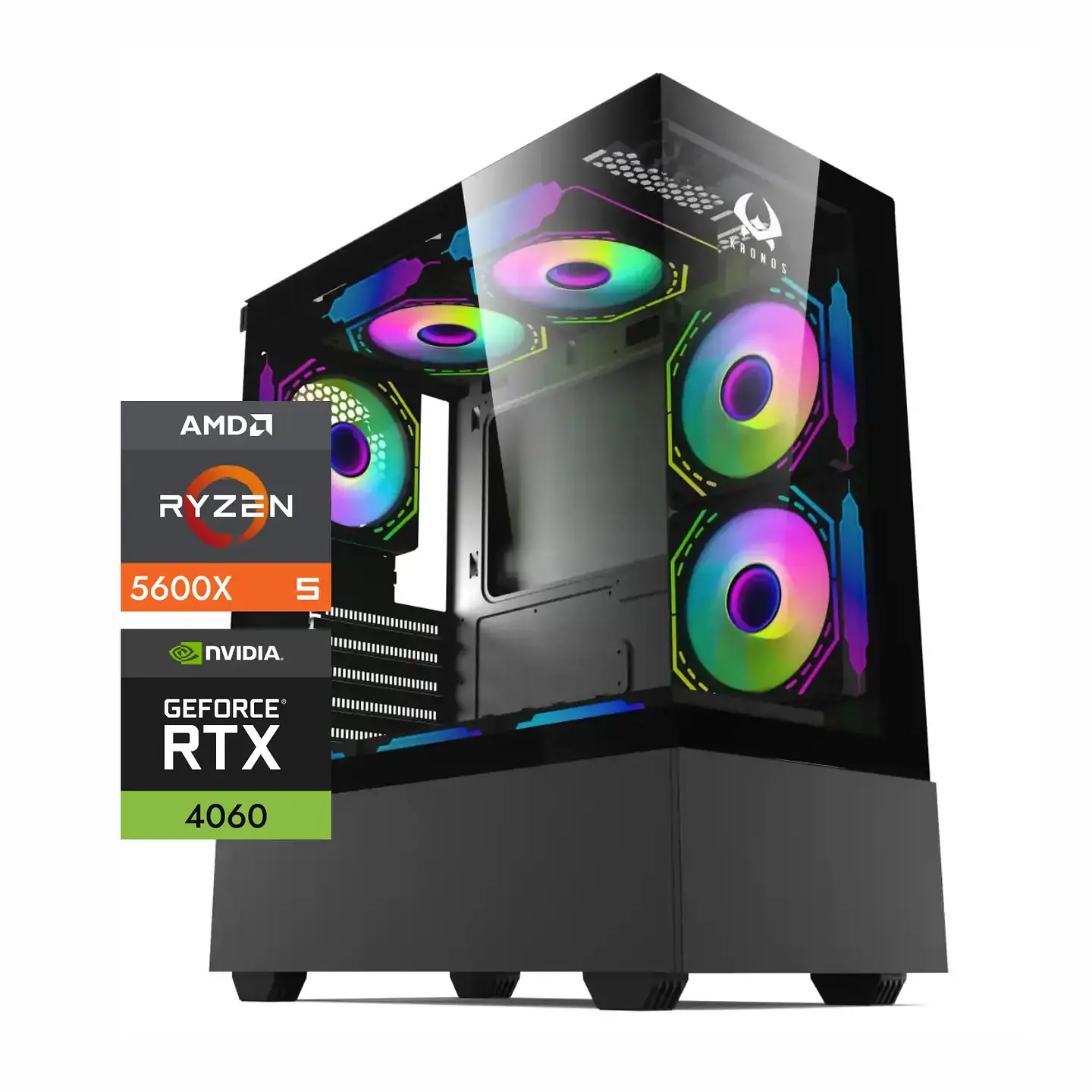 PC Gamer Halo Pro: Ryzen 5600X, SSD M.2, RAM 16GB, RXT 4060, Wifi 1