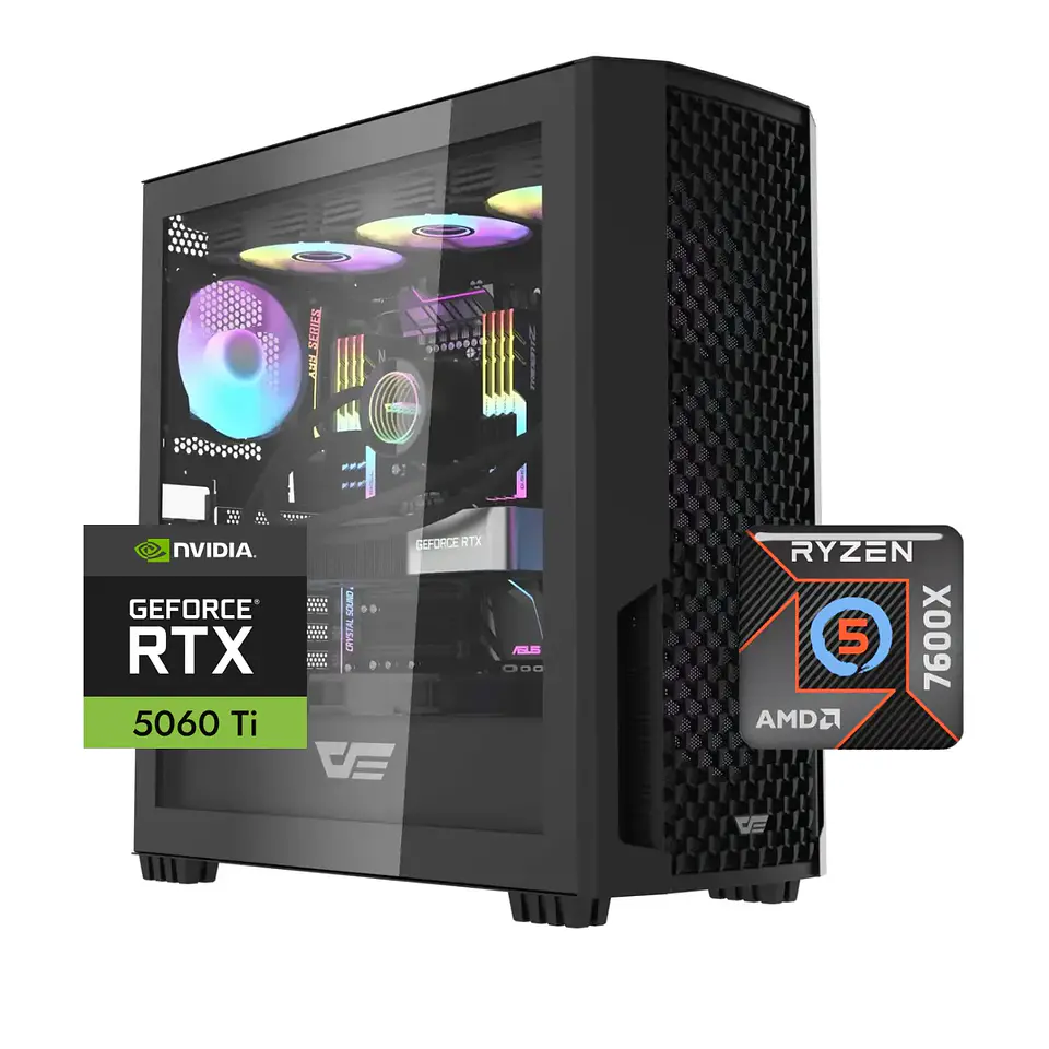 Pc Gamer Magmar Ultra: Ryzen 5 7600X, 16GB/32GB DDR5, RTX 5060 Ti 8G 1