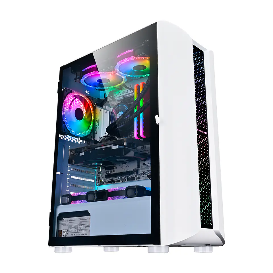 Gabinete Gamer Areo White RGB ATX, Vidrio Templado, USB 3.0 1