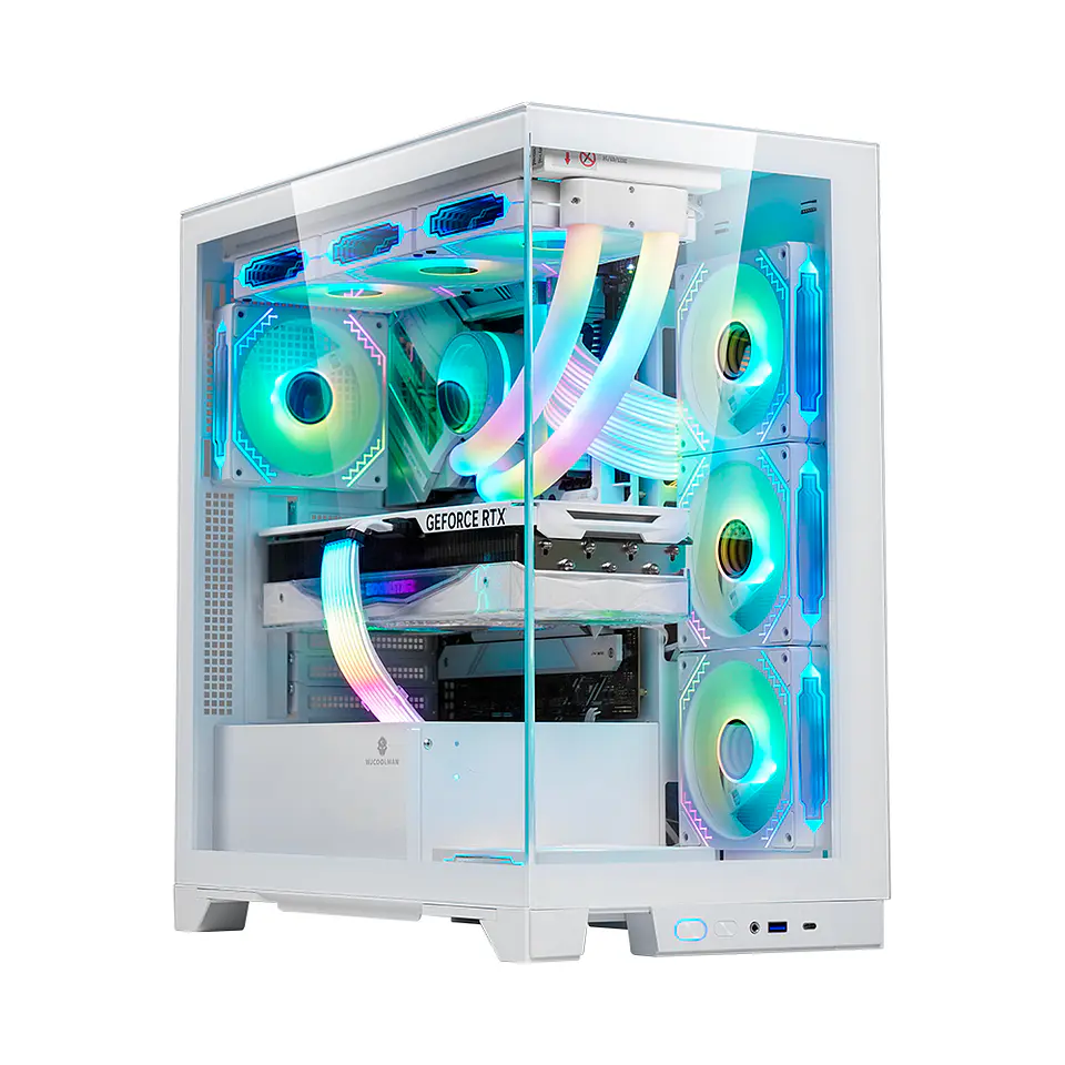 Gabinete Kronos Prisma Pro White RGB ATX, Vidrio Templado, USB 3.0 1