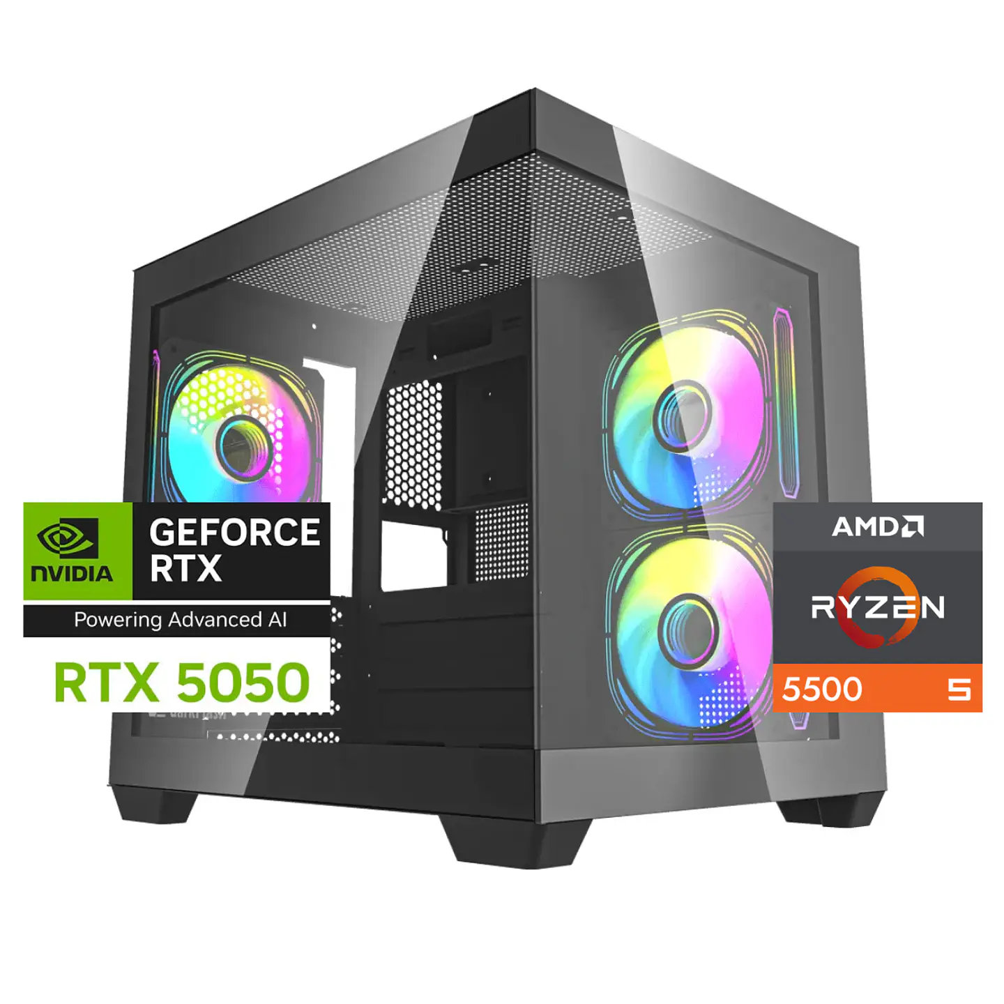 PC Gamer Warrior Neo: Ryzen 5500, SSD M.2, RAM 16/32GB, RTX 5050 1