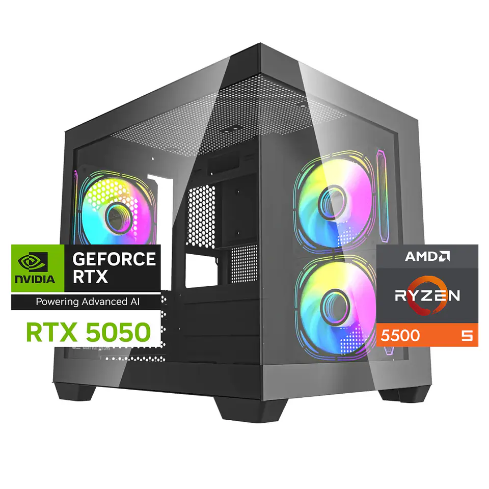 PC Gamer Warrior Neo: Ryzen 5500, SSD M.2, RAM 16/32GB, RTX 5050 1