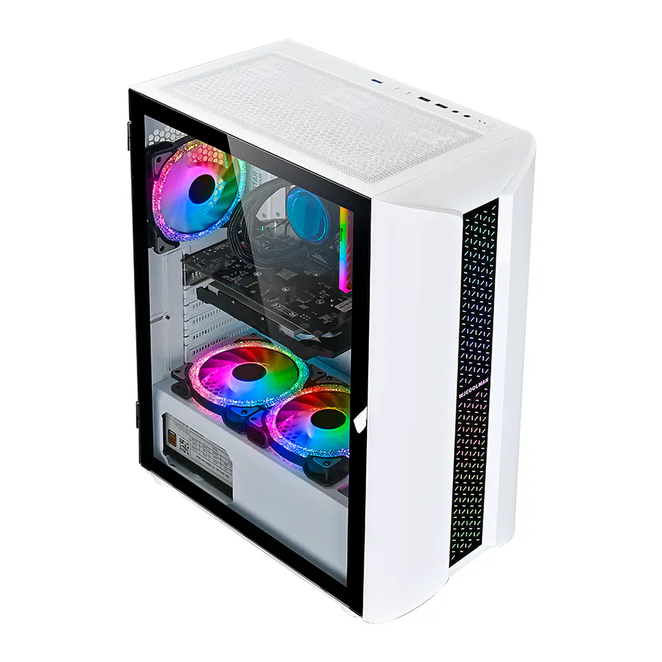 Gabinete Gamer Areo White RGB ATX, Vidrio Templado, USB 3.0 3
