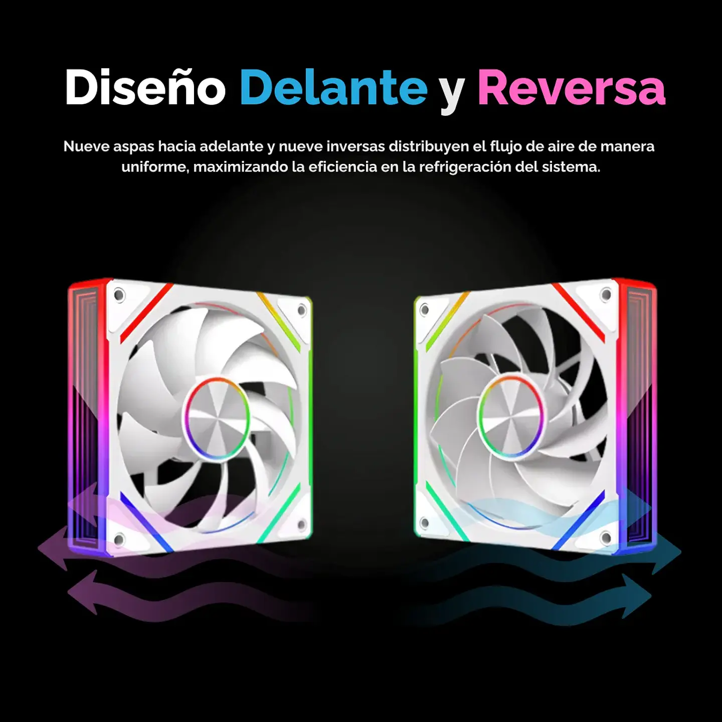 Kit Ventiladores Kronos Prism 8Pro ARGB 120mm 600/1500RPM WH 4